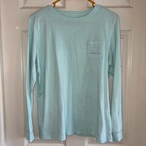 Vineyard Vines Aqua Long Sleeve Tee